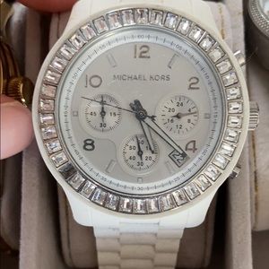 White Michael kors watch